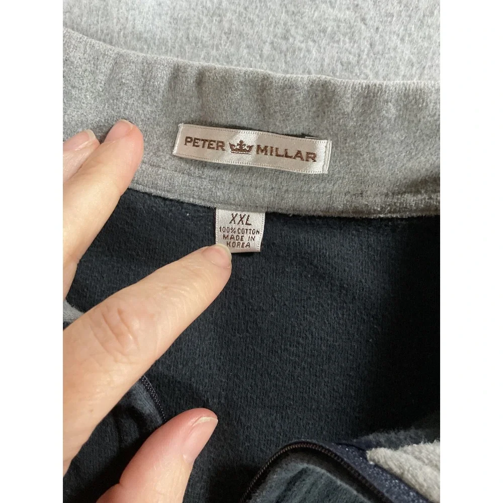 Peter Millar Alabama Crimson Tide Quarter Zip Sweatshirt Mens XXL Grey 1659